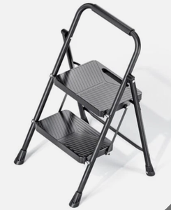 lot 161 image: Folding Portable Ladder for Multi-Purpose, Home, Kitchen, Heavy 2 Step Ladder