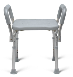 lot 173 image: Medline Knockdown Shower Chair With Arms Aluminum Gray 1Ct