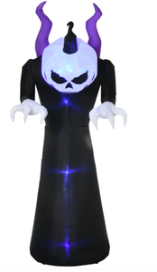lot 311 image: HOMCOM 7 Halloween Inflatables Outdoor Decorations Pumpkin Reaper Decoration, Ghost Blow Up LED Yard Decor for Garden, Lawn, Party, Holiday, Waterproof