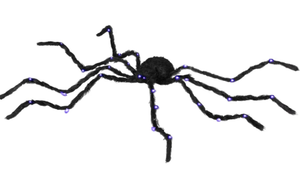 lot 326 image: HOMCOM 3.25 Halloween Prop Light-up Oversized Spider, Outdoor Halloween Decoration with Light Up Bendable Legs