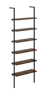 lot 331 image: Slickblue Engineered Wood 6-Shelf Ladder Bookcase No Doors (23.5W x 72H x 8D) for Home Office Living Room