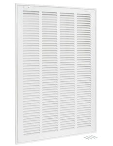 lot 348 image: EZ-Flo 16 in. x 25 in. Steel Return Filter Grille, White
