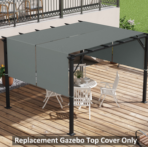 lot 447 image: Outsunny 2 Pcs Pergola Replacement Canopy, UV Protection Pergola Shade Cover, Easy to Install, for 10 x 10ft Pergola, Dark Gray (COVER ONLY)