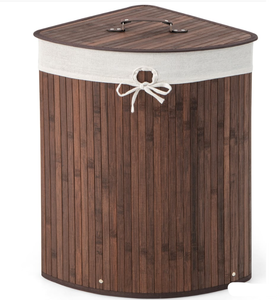 lot 461 image: Costway Coffee Laundry Hamper with Lid