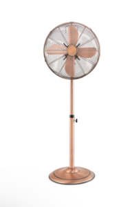 lot 240 image: 16 Inch Pedestal Standing Fan Oscillating Pedestal Fan with 3 Speeds and Adjustable Height (Missing Hardware)