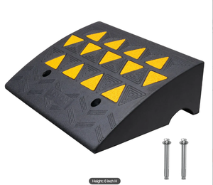 lot 270 image: LOT OF 2 VEVOR Rubber Curb Ramp 6 Rise Height Sidewalk Curb Ramp, 14.6 Width 19.3 Length