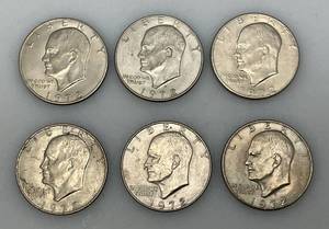 lot 3 image: 1972 D Eisenhower One Dollar Coins