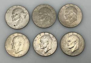 lot 7 image: 1776-1976 D Bicentennial Eisenhower One Dollar Coins