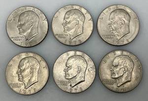 lot 20 image: 1978 D Eisenhower One Dollar Coins