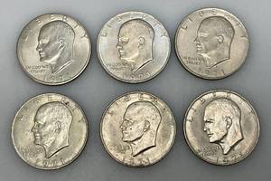 lot 23 image: 1971 D Eisenhower One Dollar Coins