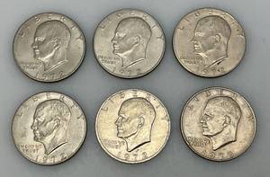 lot 25 image: 1972 D Eisenhower One Dollar Coins