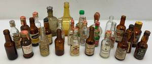 lot 62 image: Misc. Vintage Collectible Miniature Booze Bottles (EMPTY)