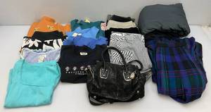 lot 93 image: Misc. Designer Clothes, B Macowski Purse (Never Used) And More