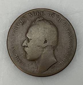 lot 124 image: 1862 Swedish 5 ORE KM