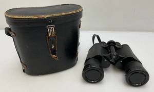 lot 128 image: Vintage Sans & Streiffe  #804 Mariner 7x50 7.1 Hard Coated Binoculars With Original Case And Lens Covers JAPAN