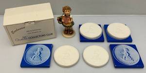 lot 144 image: Vintage M.J. Hummel Collectors Club Pieces Including Exclusive SPECIAL EDITION No. 1 Figurine (All New Old Stock In Original Boxes)