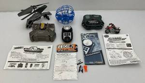 lot 147 image: Misc. Air Hogs Remote Control Toys Including Moto Frenzy And More (Untested Some Pieces Missing)