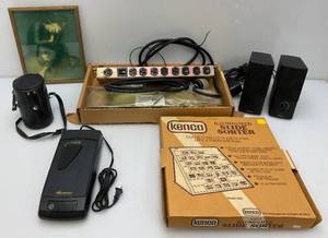 lot 233 image: Misc. Vintage items And Electronics Including Kenco Metal Folding Slide Veiwer And More
