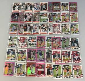 lot 243 image: Misc. Unsorted Baseball Cards In Protective Sleeves  (Some Slots Have More Than One Card)