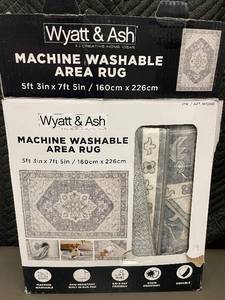 lot 2 image: Wyatt & Ash 5ft 3in x 7ft 5in Machine Washable Area Rug