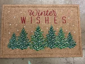 lot 8 image: Winter Wishes Holiday Doormat 36 x 24 Inches