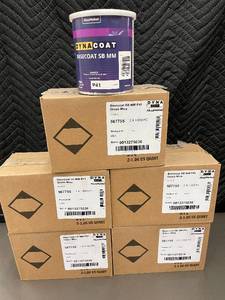 lot 37 image: Mpls - Dynacoat Basecoat SB MM P41 Green Mica - 11 Cans 1 Quart Each