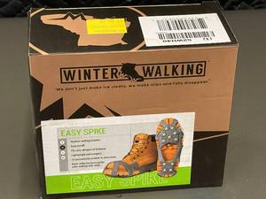 lot 64 image: Winter Walking Easy Spike Ice Cleats for Traction Size Large