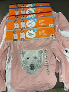 lot 101 image: Members Mark Girls 5 X 2-Pack Long Sleeve Tees Assorted Sizes