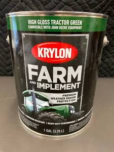 lot 250 image: BT 2 - Krylon Farm and Implement Paint, Tractor Green, 1 Gallon