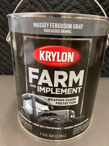 lot 253 image: BT 2 - Krylon Farm and Implement High Gloss Enamel Paint, Massey Ferguson Gray, 1 Gal