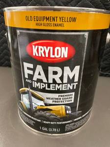 lot 266 image: BT 2B - Krylon Farm and Implement High Gloss Enamel Paint, 1 Gal - Old Equipment Yellow