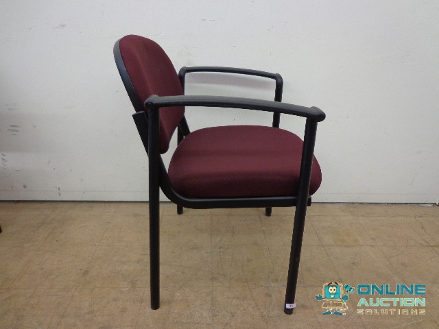 (2) Burgundy Office Chairs