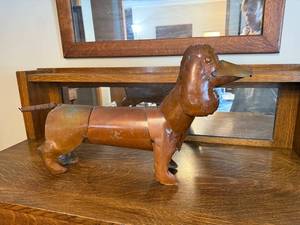 lot 4J image: Vintage Copper Dachshund Dog Sculpture from Mexico