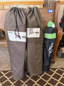 lot 61J image: Set of 3 Folding Camp Chairs with Carry Bags - Gander Mountain and Luckybums