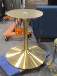 lot 29 image: 28 Gold Finish Stainless Steel Table Base (tulip)
