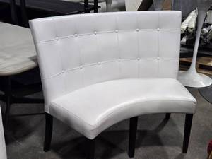 lot 61 image: 4 Curved Dining Banquette (white)