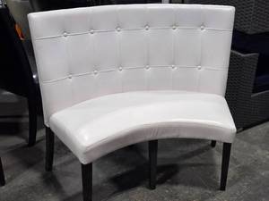 lot 64 image: 4 Curved Dining Banquette (white)