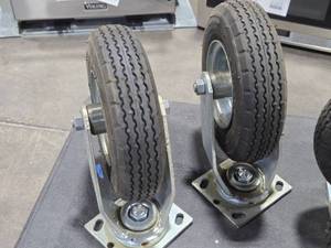 lot 18 image: Lot of (2) Uline 8 Pneumatic Swivel Caster