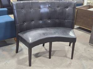 lot 65 image: 4 Curved Dining Banquette (black)