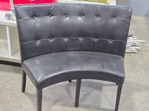 lot 66 image: 4 Curved Dining Banquette (black)