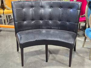lot 67 image: 4 Curved Dining Banquette (black)