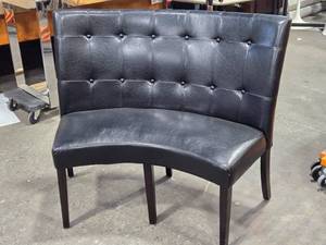 lot 68 image: 4 Curved Dining Banquette (black)