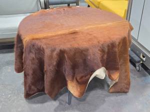 lot 87 image: Cowhide Throw Rug 7 x 6 by Ikea