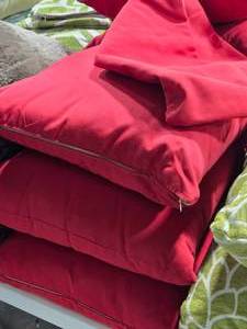 lot 133 image: Lot of (4) 15 Polyester Throw Pillow Covers with Three Pillows