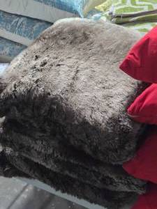 lot 136 image: Lot of (3) 20 Faux Fur Throw Pillows