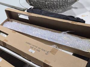 lot 288 image: Lot of (2) Diamonds Curtain Rod Pocket Crystal Incandescent