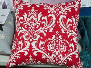 lot 180 image: Lot of (1) 16 Cotton Accent Decorative Throw Pillow by Tree Wool Damask