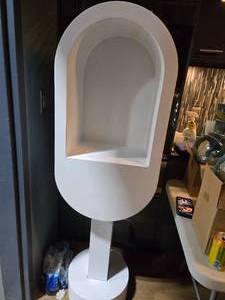 lot 311 image: Wood Display Stand 19-12 x 12 x 5-12 (white)