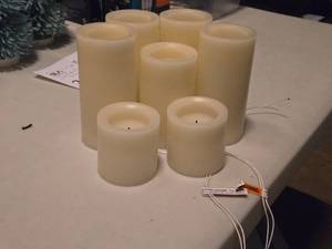 lot 360 image: Lot of (7) Flameless LED Pillar Candles