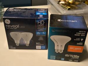 lot 362 image: Lot of (2 Boxes) LED Indoor Flood Light Bulbs - 3 Way Soft White 657590 Replacement, HD Light 65W Replacement 9W 2-count ( 4 total items )